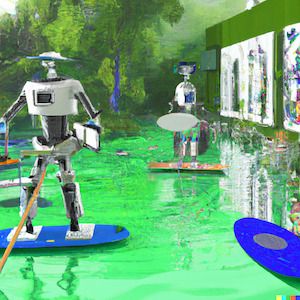 DALL-E generiertes Bild von Robotern
