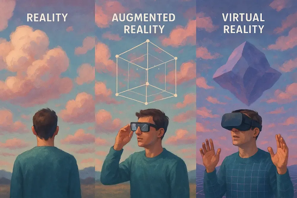 Realität, Augmented Reality und Virtual Reality im Vergleich